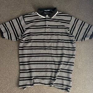 Ralph Lauren Black and White Striped Polo Shirt